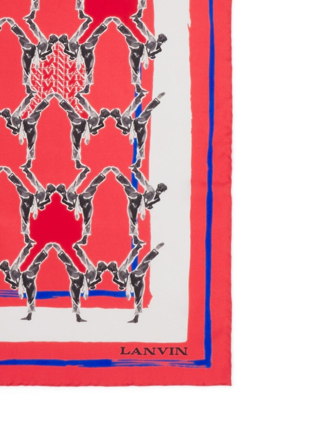 

Lanvin шелковый платок с абстрактным принтом, красный