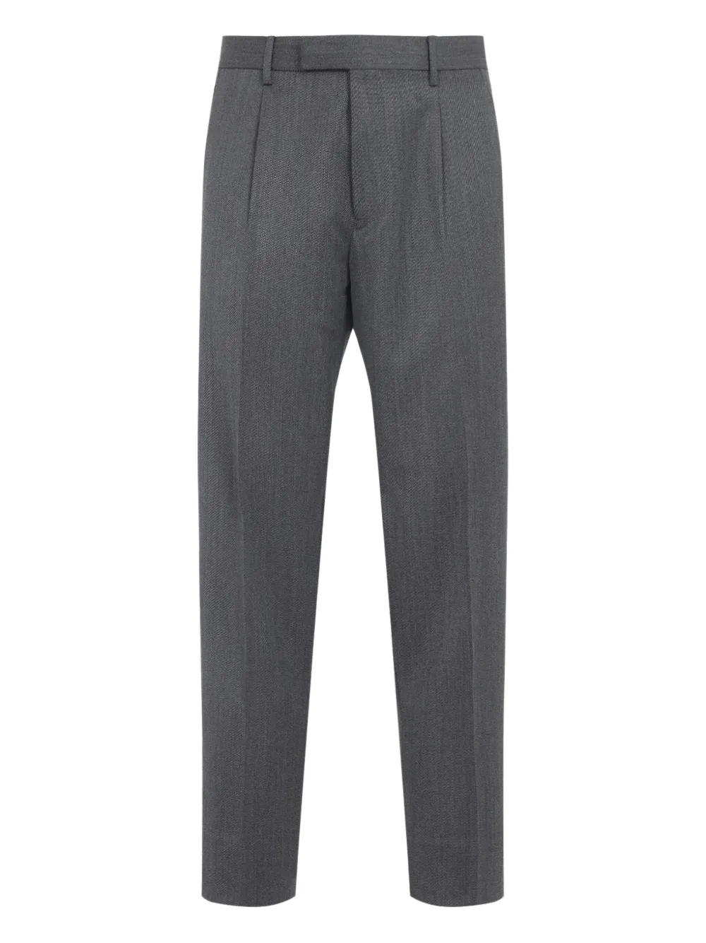

Плиссированные шерстяные брюки Zegna, серый