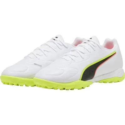 Детские кроссовки Puma King 20 Match TT+MID JR, белый/желтый, размер 22.5cm - 35 RU