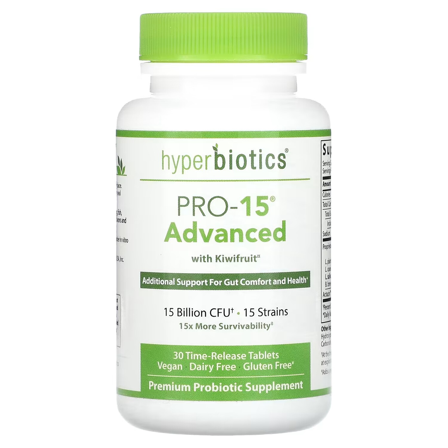 

Hyperbiotics PRO-15 Advanced с киви, 15 миллиардов КОЕ, 30 таблеток