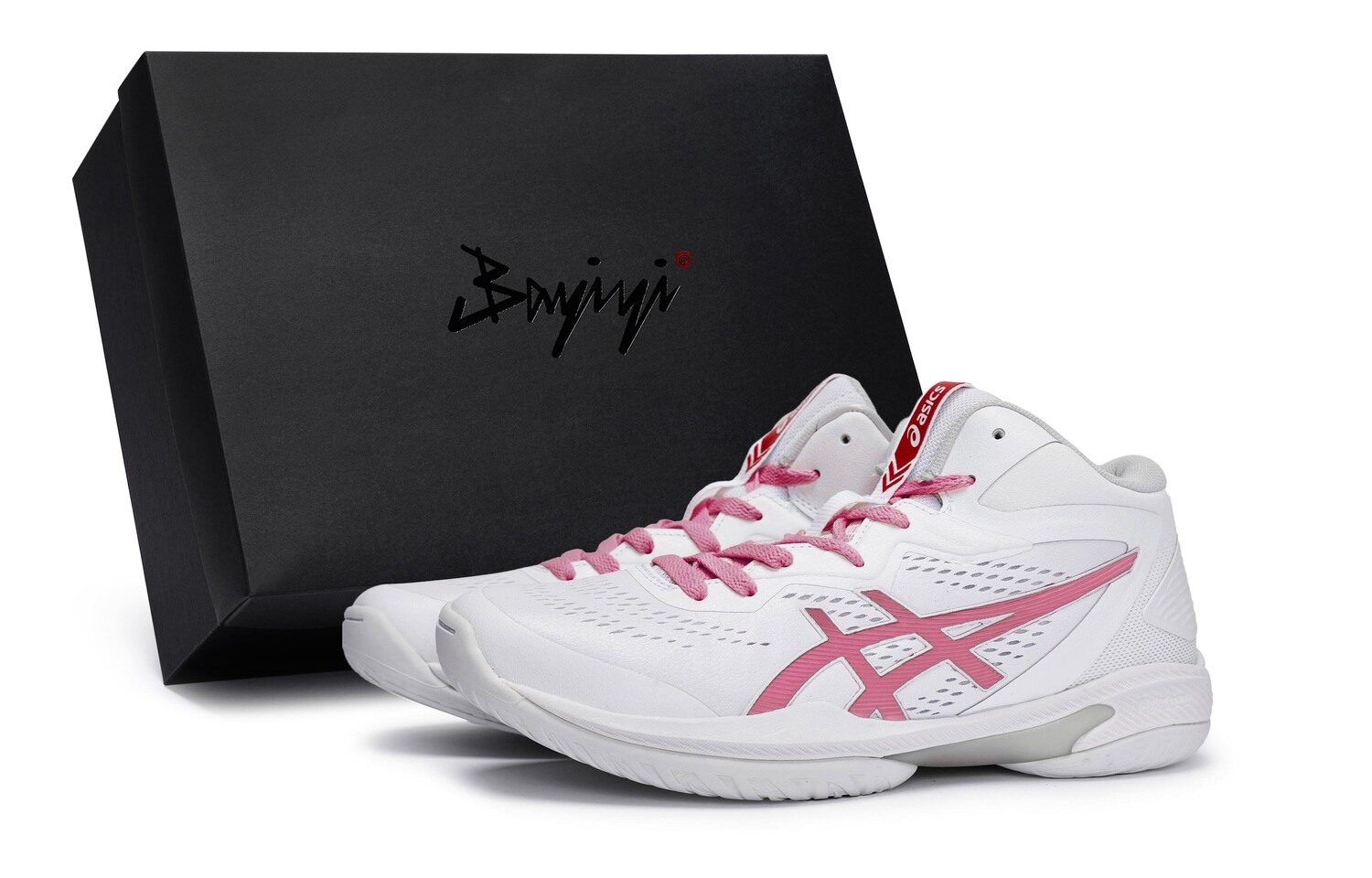 

Баскетбольные кроссовки Gel-Hoop V15 Basketball Shoes Unisex Low-Top Rose Red Asics, белый/розово-красный