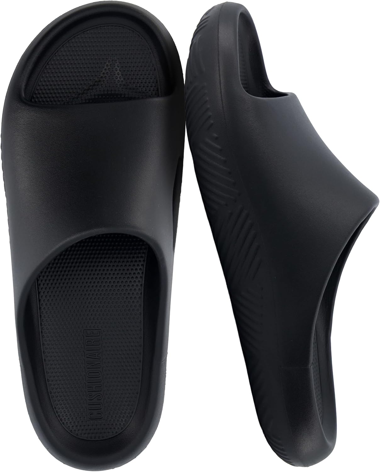 

Мужские сандалии CUSHIONAIRE Galaxy Cloud, мягкие водонепроницаемые восстановительные сандалии с формованной стелькой и противоскользящей подошвой, черный