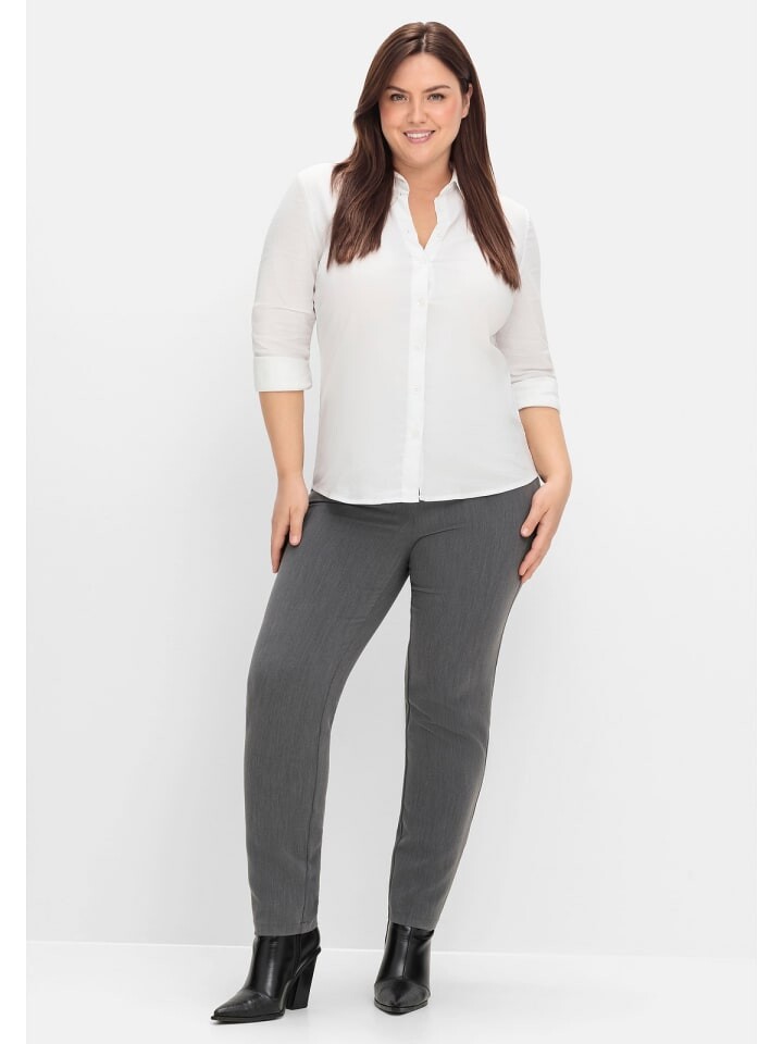 

Тканевые брюки sheego Schmale Hose, цвет anthrazit meliert