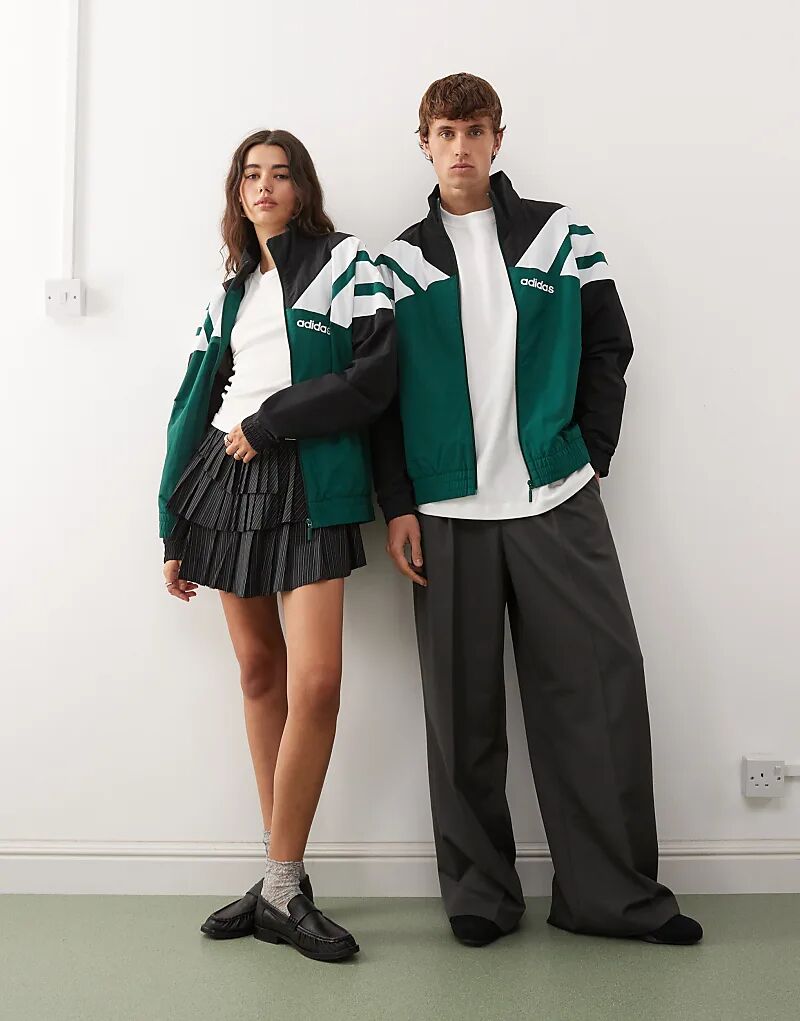

Тканый спортивный топ adidas Originals зеленого цвета