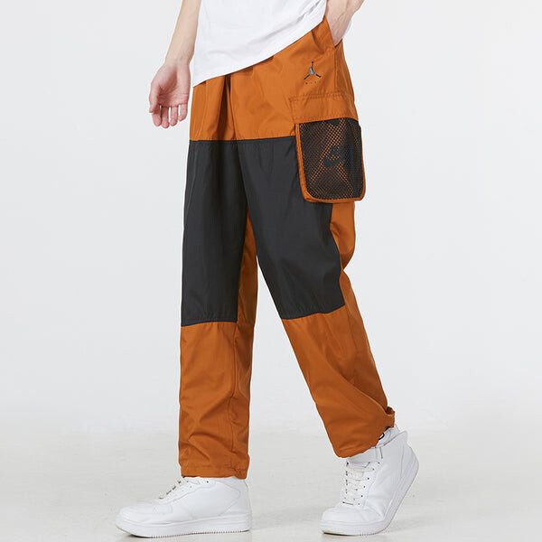 Спортивные штаны Men's Air Jordan SS22 Contrast Color Stitching Woven Sports Pants/Trousers/Joggers Green Copper, мультиколор — фото 3