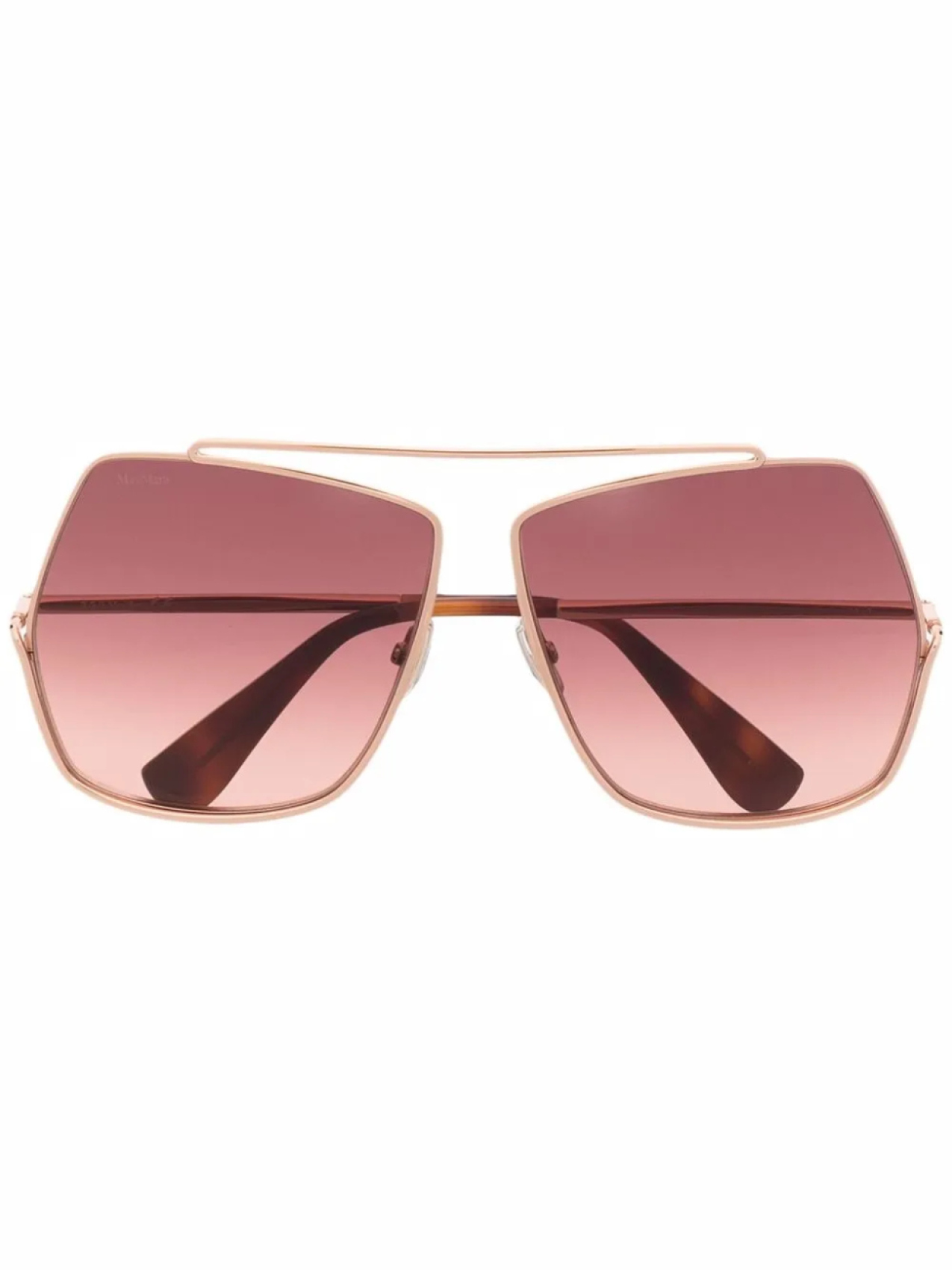 

Max Mara Eyewear массивные солнцезащитные очки-пилоты, золотой