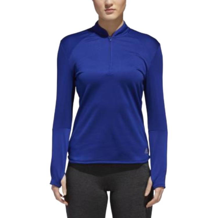 Футболка Adidas CLIMAWARM женская синяя — фото 4