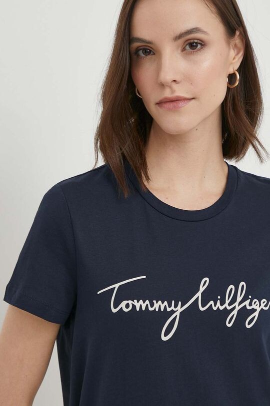 Хлопковая футболка Tommy Hilfiger, темно-синий — фото 2