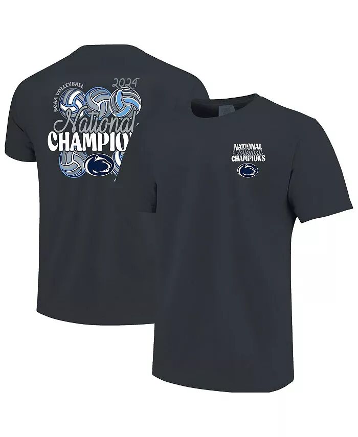 

Мужская джинсовая футболка Penn State Nittany Lions 2024 NCAA Women's Volleyball National Champions Stacked Comfort Colors Image One