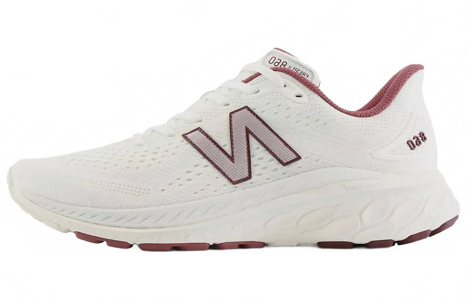 New Balance Мужские беговые кроссовки Fresh Foam X 860V13 белого и бордового цвета — фото 2