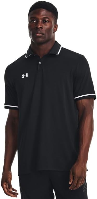 

Under Armour мужская футболка-поло Tipped Teams Performance, Black/White, Белый, Under Armour мужская футболка-поло Tipped Teams Performance, Black/White