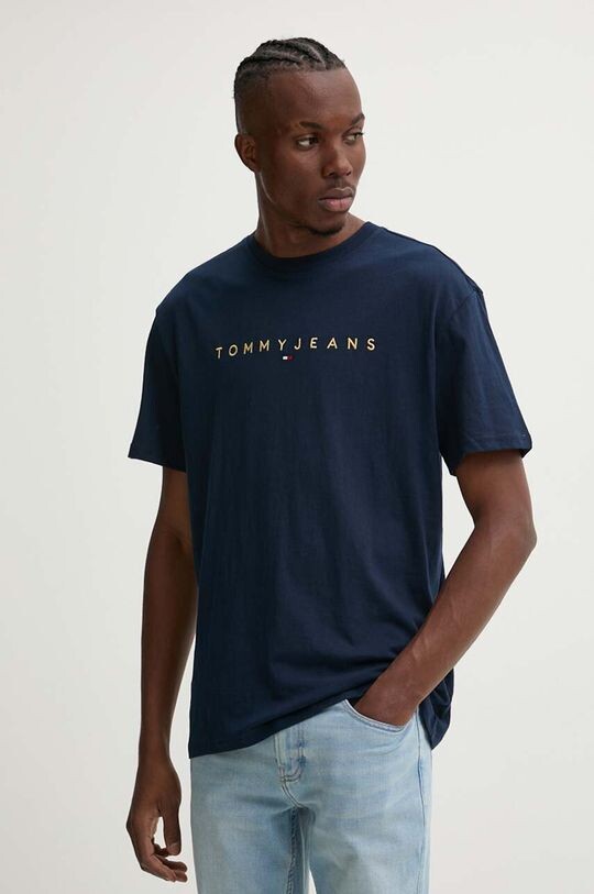 

Хлопковая футболка Tommy Jeans, темно-синий