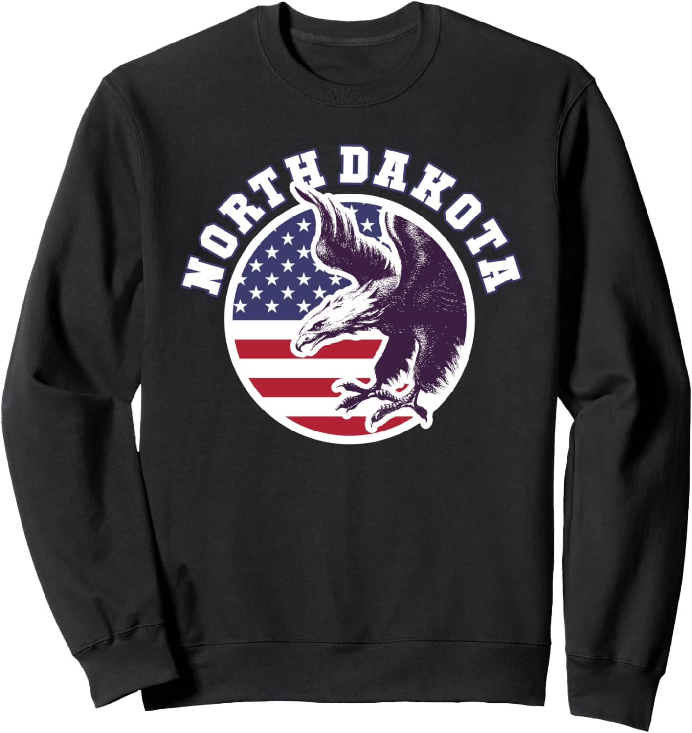 

Толстовка с изображением орла, символизирующая храбрость американского патриота Северной Дакоты North Dakota American Patriot Eagle American Patriot, черный