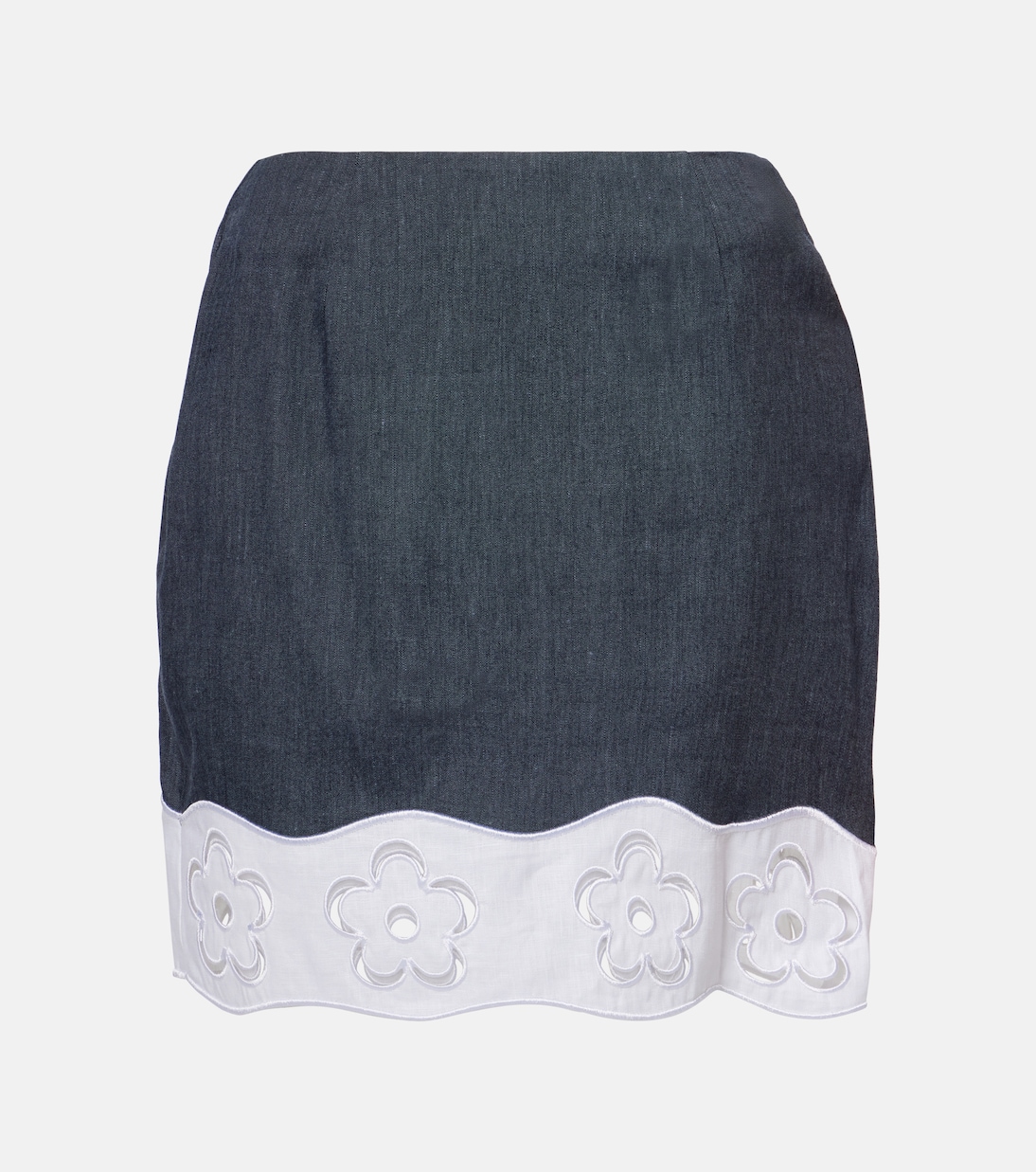 

Мини-юбка Margaux из смесового льна Staud, Chambray