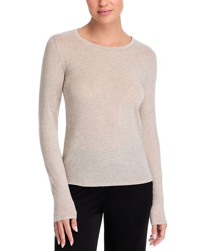 

Узкая футболка с круглым вырезом и длинными рукавами Eileen Fisher, белый