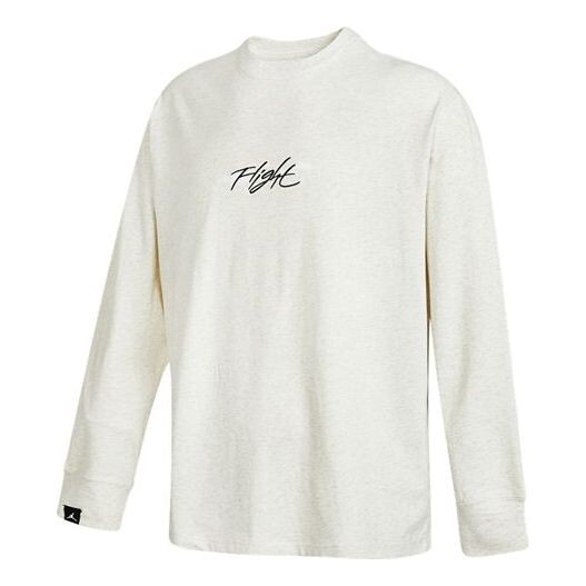 

Толстовка Men's Air Jordan SS22 Loog Printing Long Sleeves Round Neck Autumn Creamy White, белый