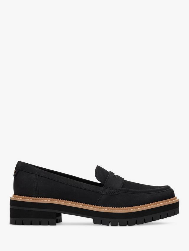 Кожаные мокасины на подошве cara lug TOMS, черный