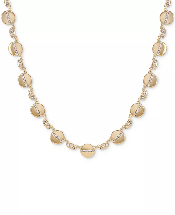 

Крупное ожерелье с золотым паве из нескольких монет, 18 дюймов + удлинитель 2 дюйма Vince Camuto, gold