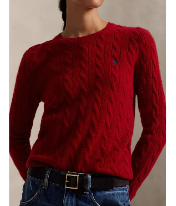 Шерстяной свитер Джулианны Regular fit Polo Ralph Lauren, красный — фото 4