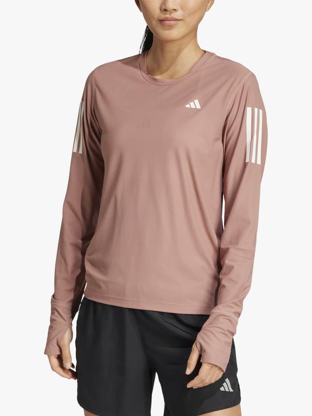 

Женский топ the run с длинным рукавом own the run adidas, цвет Warm Clay
