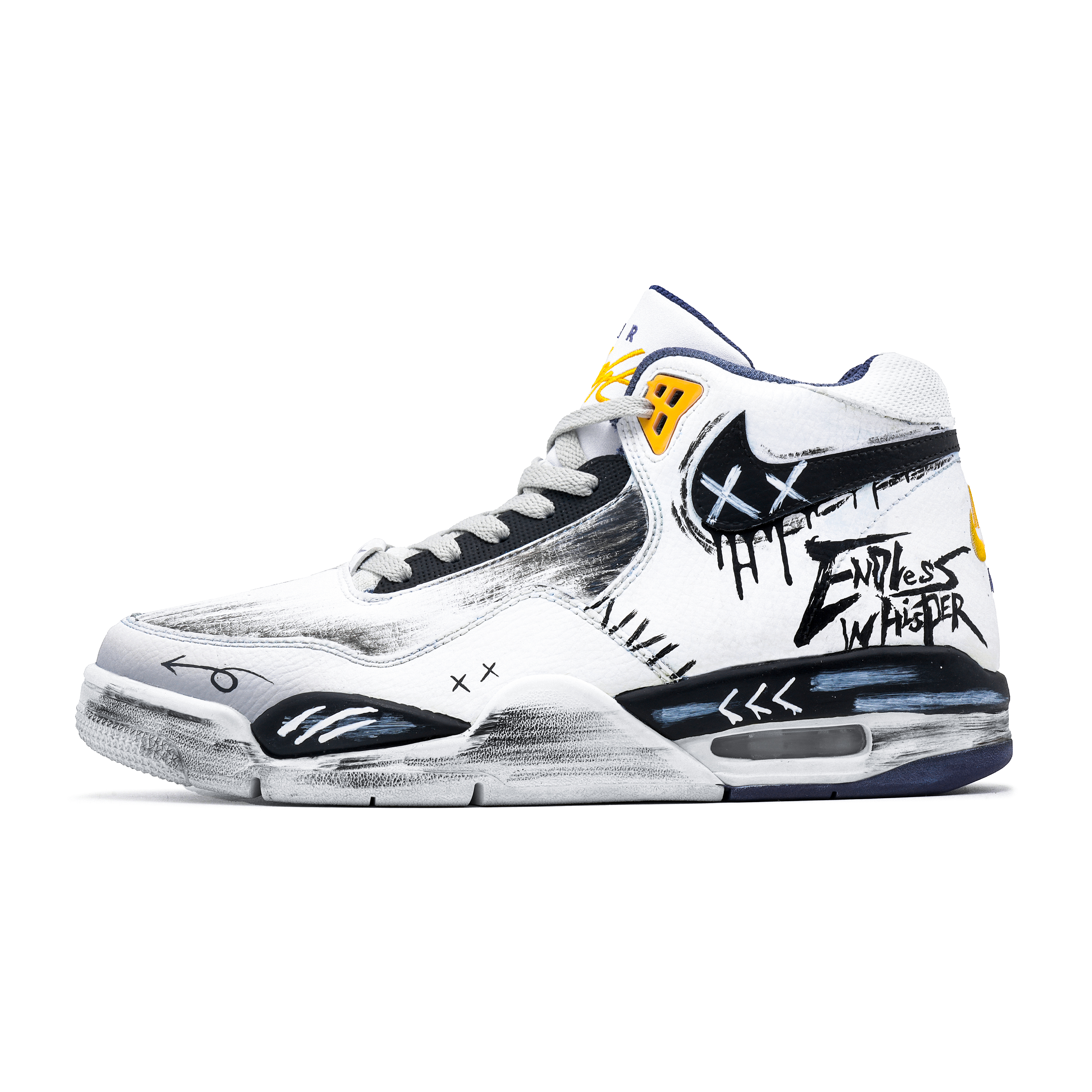 

Nike Баскетбольные кроссовки Flight Legacy Light And Shadow с противоскользящим покрытием, износостойкие, винтажные, среднего размера, мужские, черно-белые