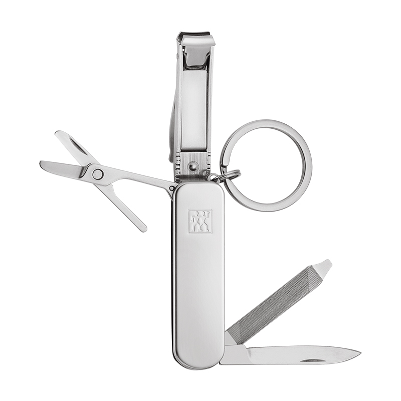 Мультиинструмент ZWILLING Beauty Classic Inox из нержавеющей стали 4 в 1: книпсер + ножницы + пилочка + ножик, красный — фото 4