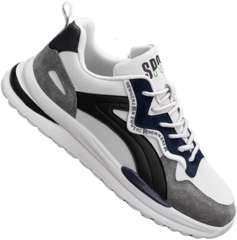 

Мужские спортивные кроссовки с толстой подошвой для повседневной носки Hoalox, белый/черный