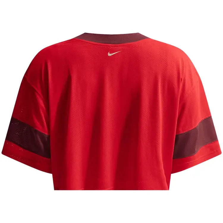 Укороченная футболка Nike Oversized 'University Red/Team Red/Chalk' — фото 2