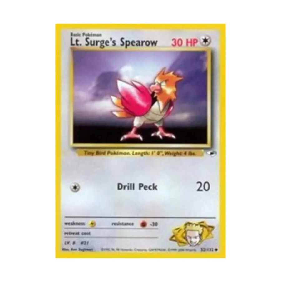 

CCG Копье лейтенанта Сёрджа (52) (U) #52, Pokemon - Gym Heroes - Singles