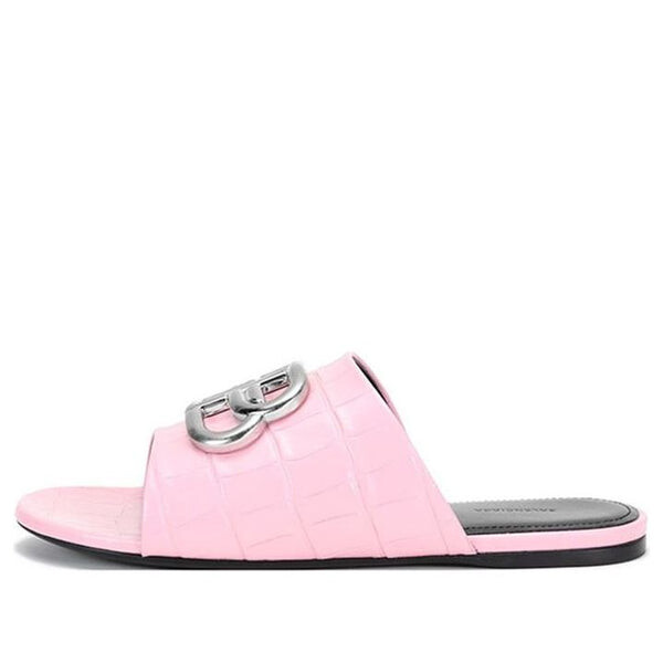 Тапочки bb cosy mules 'pink black' Balenciaga, розовый