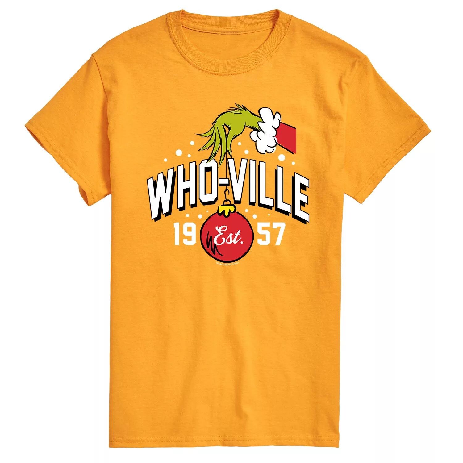

Мужская футболка Dr. Seuss Grinch Who-ville Est 1957 Licensed Character
