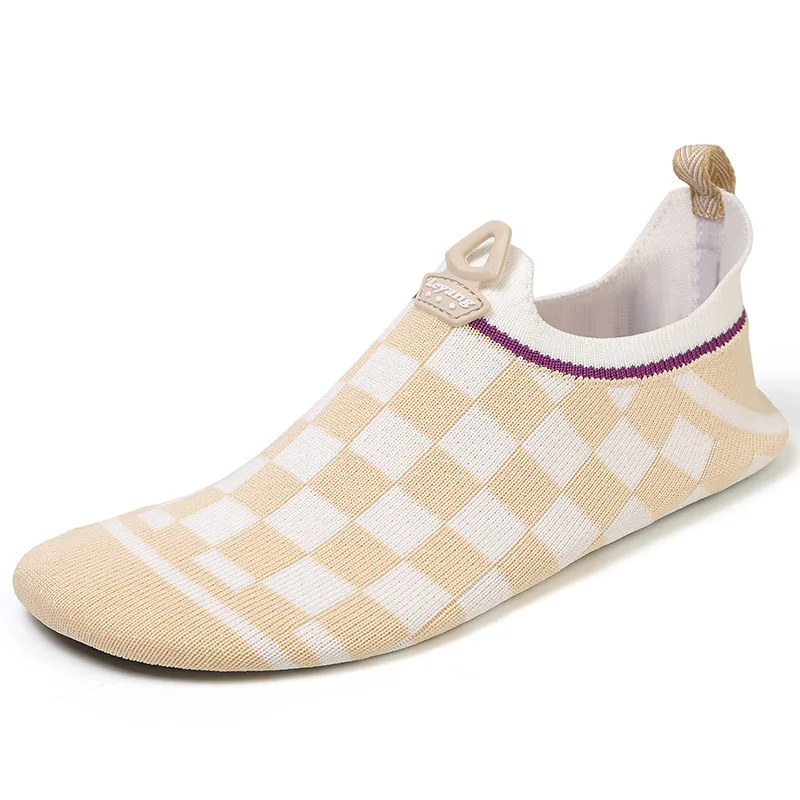 Низкие кроссовки для тренировок unisex, нескользящие, дышащие, легкие Leyang, Chessboard Coffee — фото 3