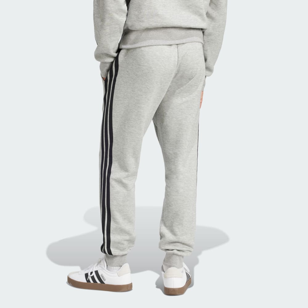 Спортивные брюки Adidas Essentials 3-Stripes Fleece Pants, цвет Medium Grey Heather/Black — фото 2
