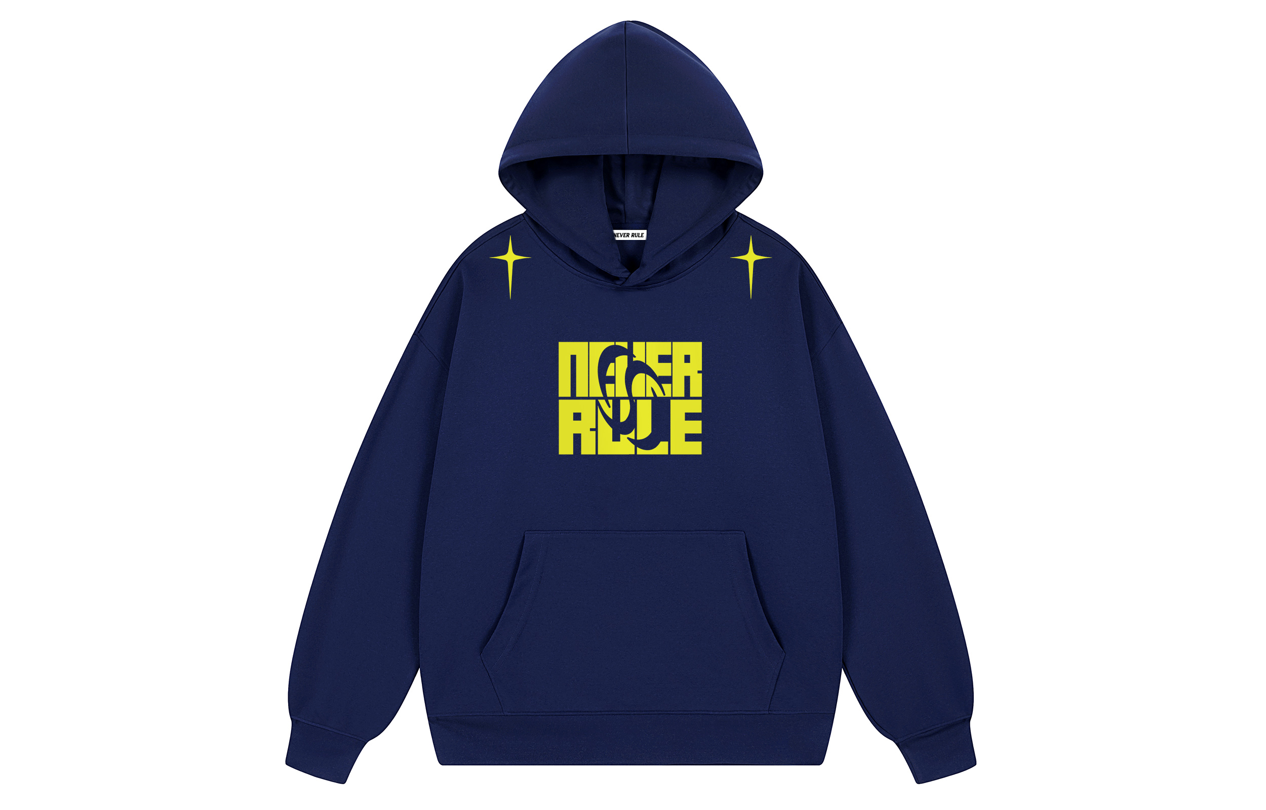 

Толстовка Unisex Hooded Moderate Others NEVER RULE, темно-синий