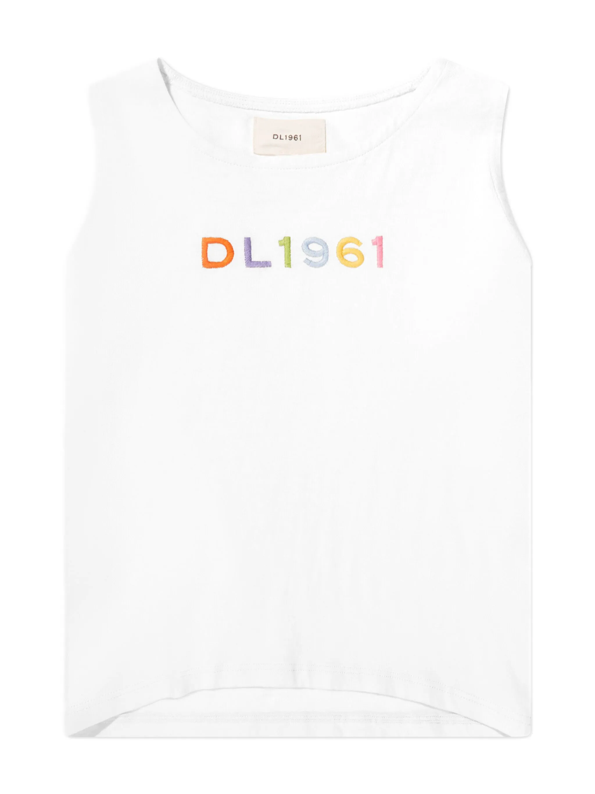

Топ с вышитым логотипом Dl1961 Kids, белый