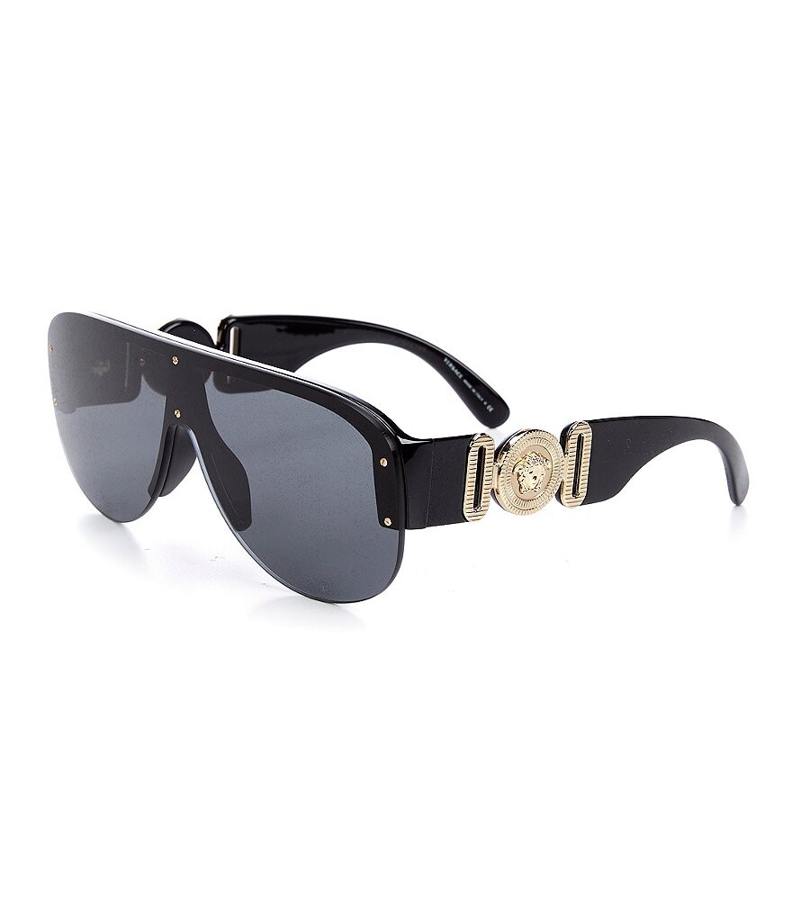

Versace Мужские солнцезащитные очки Ve4391 Shield 48 мм, черный