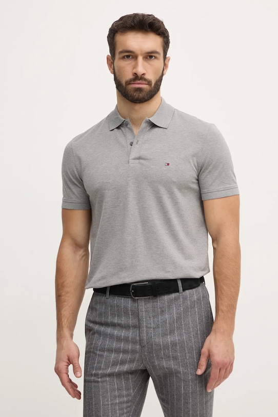 

Поло Tommy Hilfiger, серый