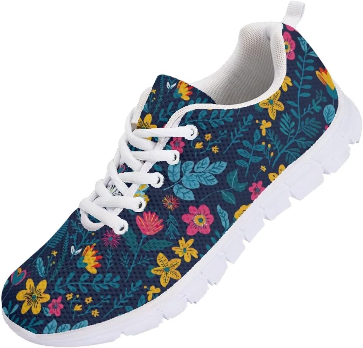 

Мужские кроссовки Funnydude Funny Print для бега, осенние, с сеткой для дыхания, свободные, на шнуровке, Cartoon Floral