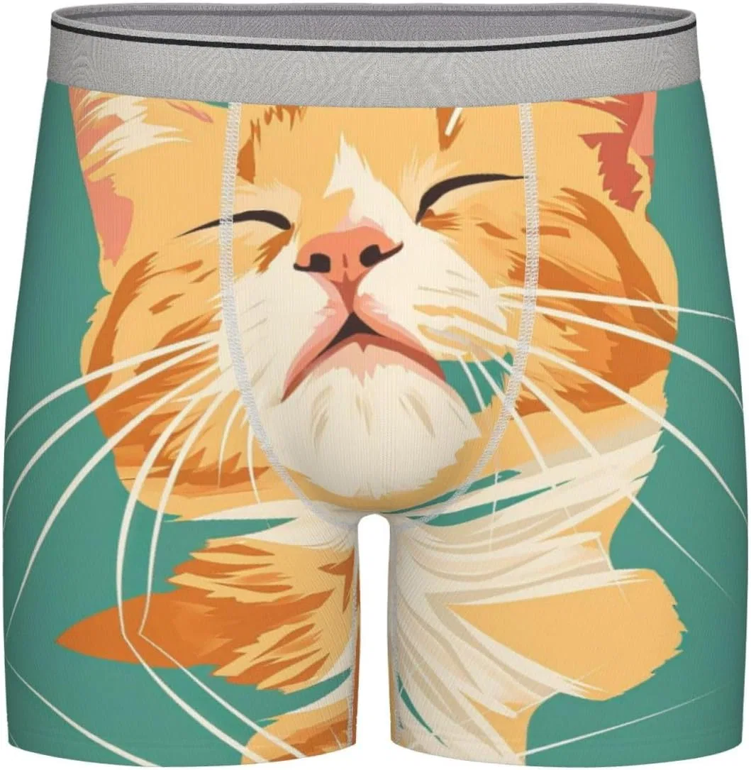 Боксеры с 3D карманом, Cat Feline Pet, светло-серый