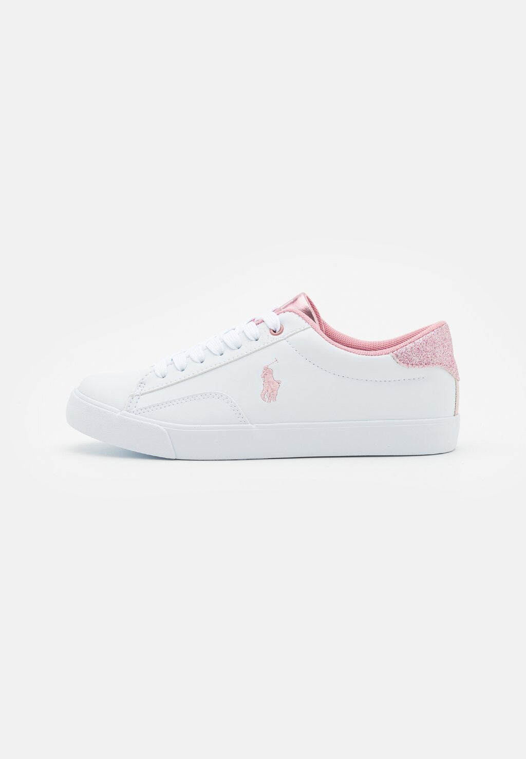 Низкие кроссовки Theron Polo Ralph Lauren, цвет white/light pink/glitter light pink