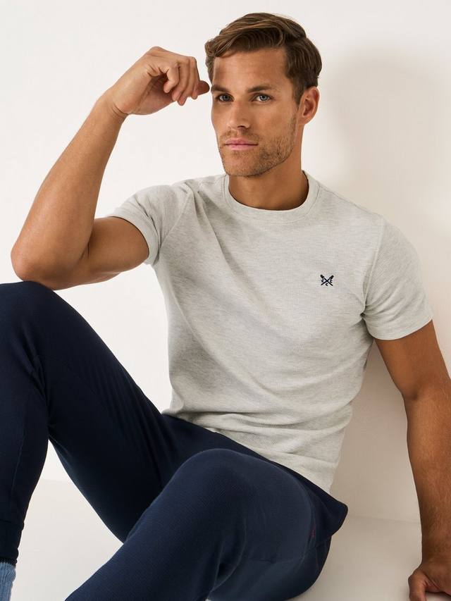 

Футболка с круглым вырезом из хлопковой смеси Crew Clothing, Oatmeal