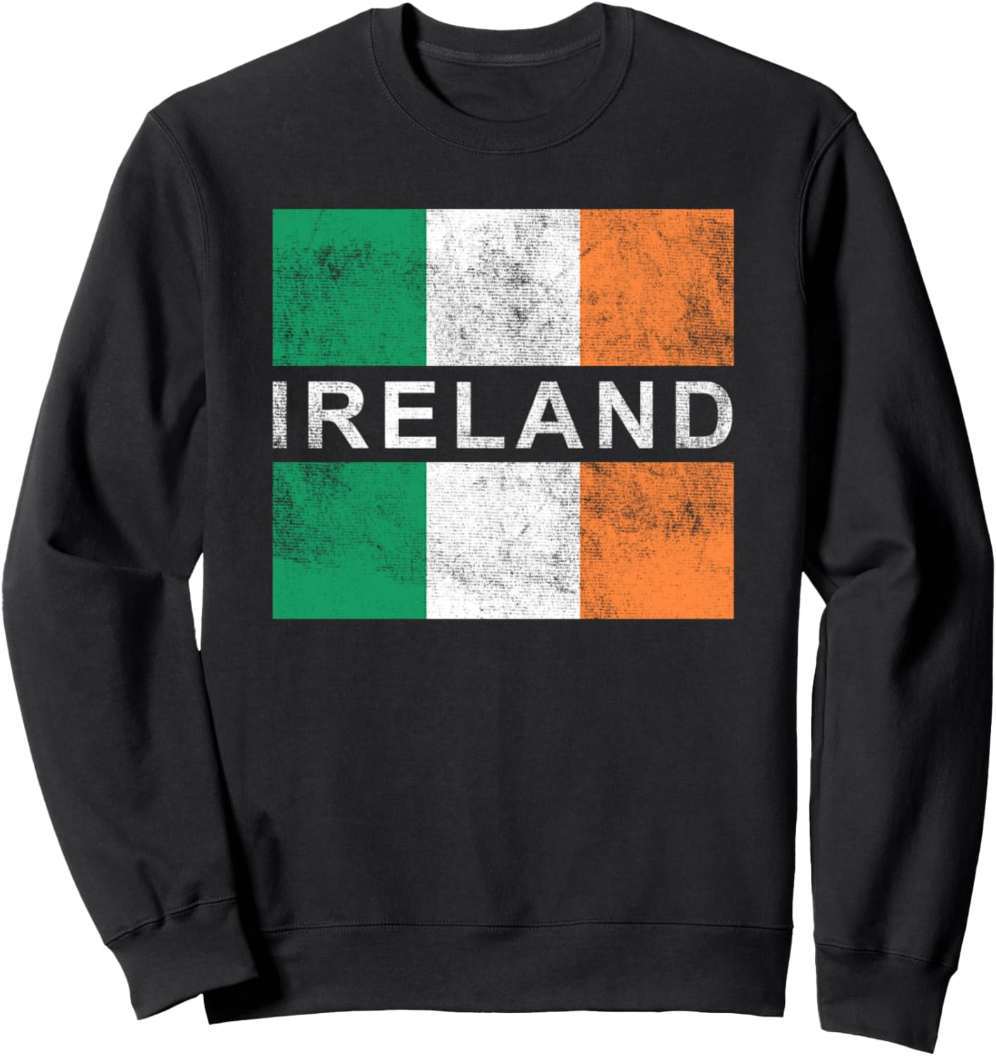 

Толстовка с изображением флага Ирландии в стиле «потертости» Trendy Apparel, черный