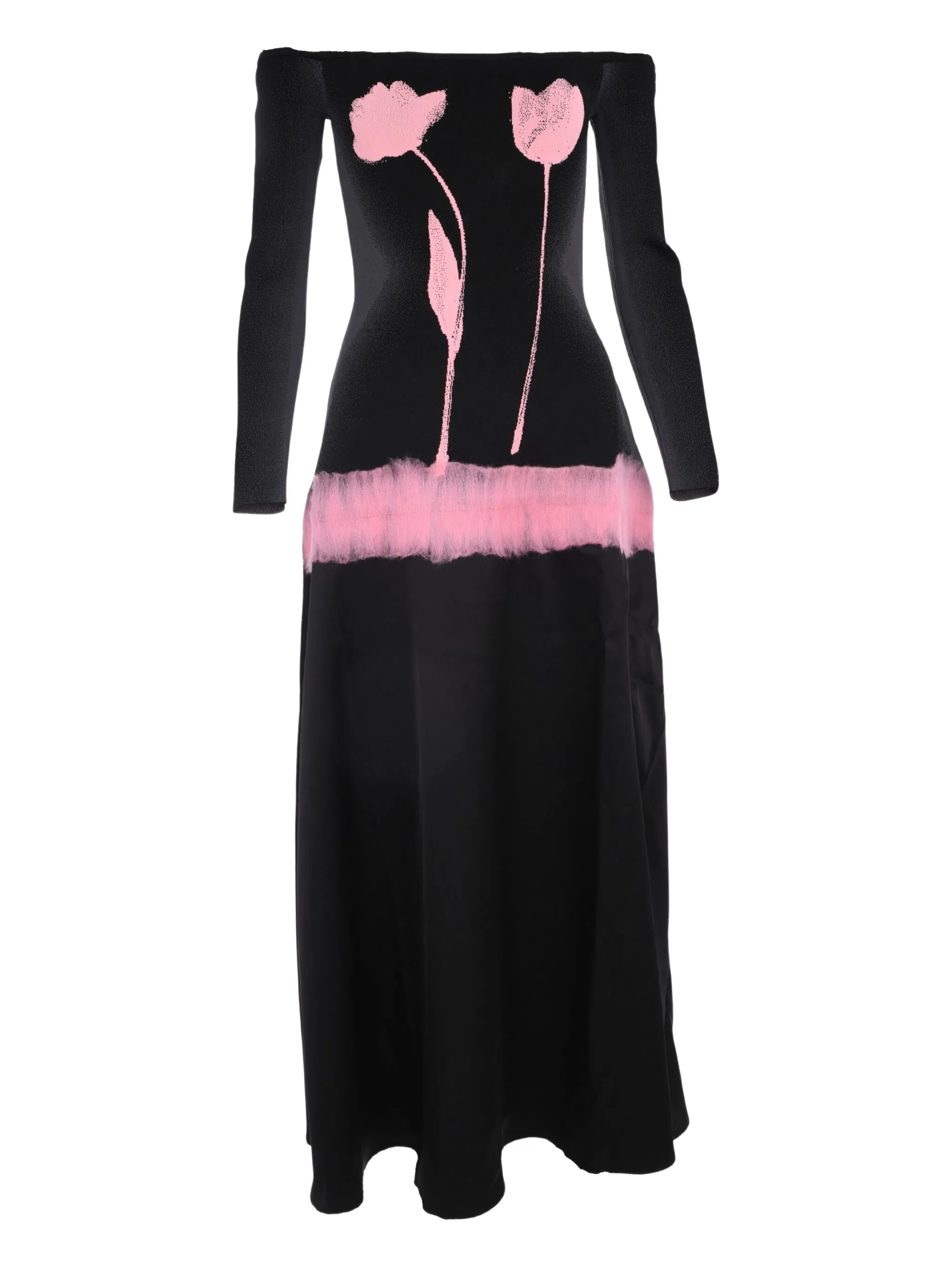 

Платье миди с открытыми плечами Ph5, черный