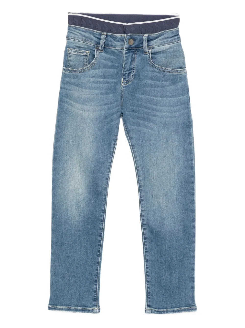 

Многослойные джинсы с логотипом Emporio Armani Kids, синий