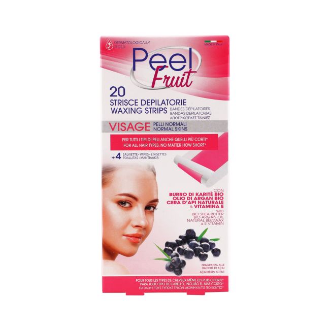 

Восковые полоски для депиляции лица (20 шт.) Peel fruit