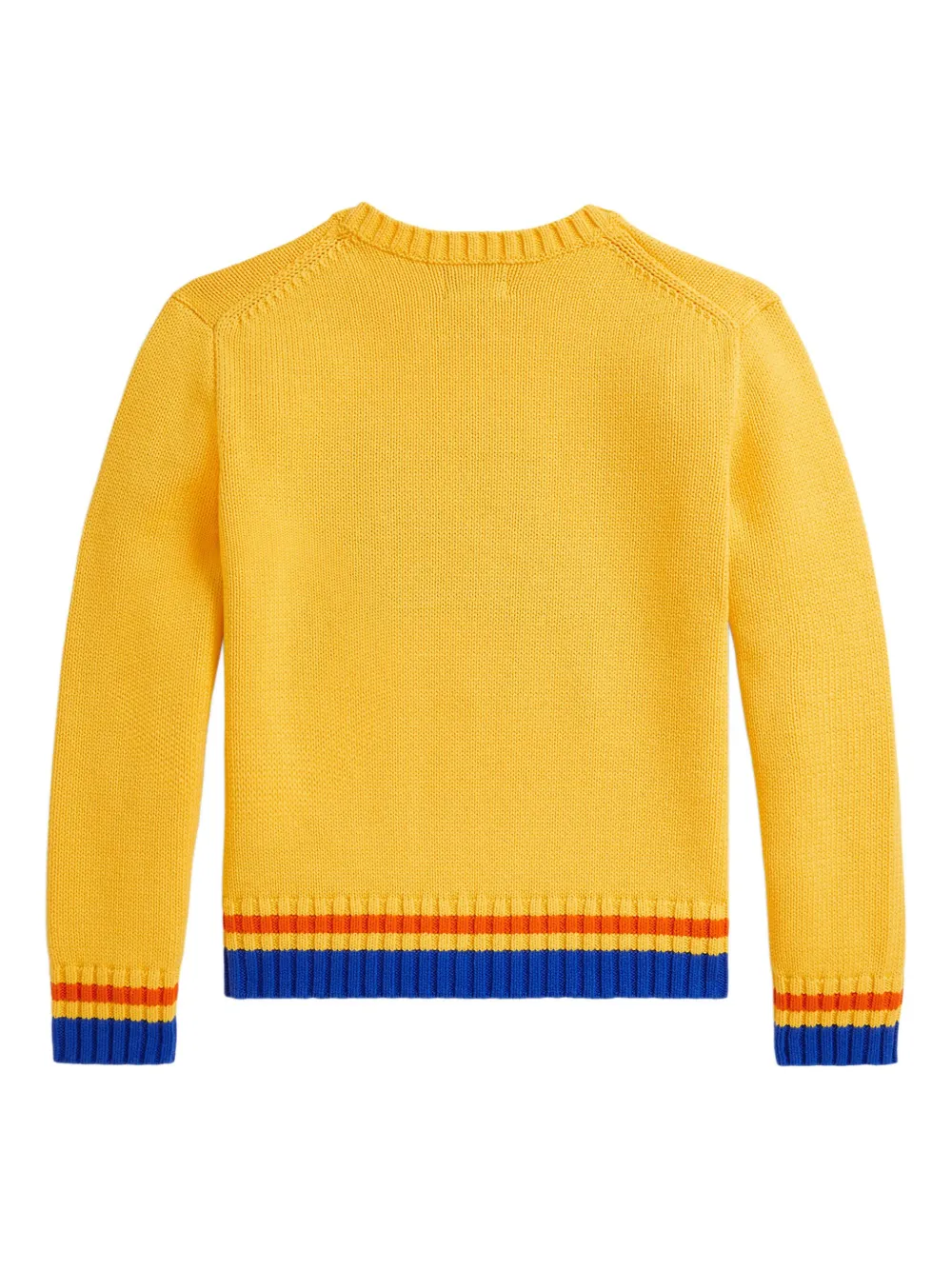 Свитер Polo Player вязки интарсия Polo Ralph Lauren Kids, желтый — фото 2