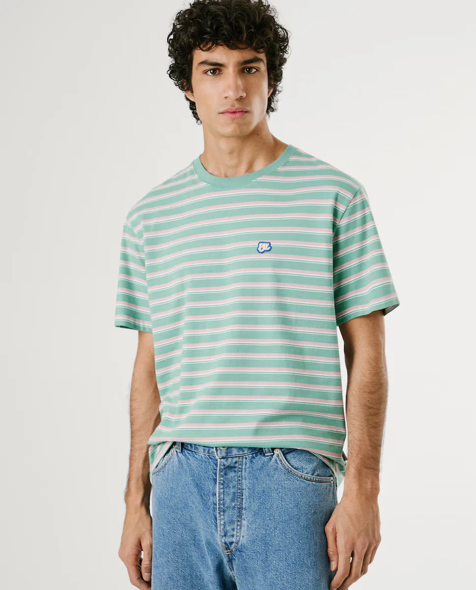 

Мужская футболка с коротким рукавом и полосатым принтом Pepe Jeans, зеленый