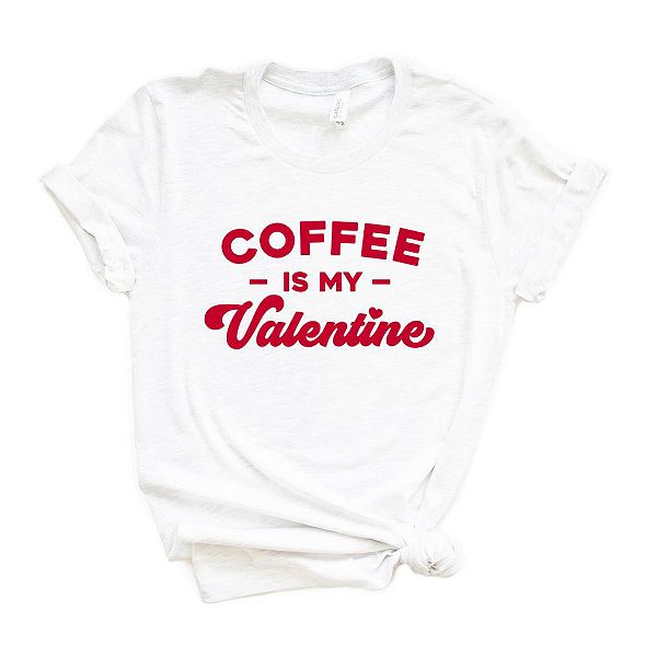 

Футболка с принтом Coffee is my valentine Simply Sage Market, White