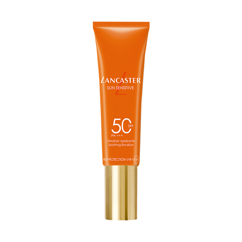 Нежная увлажняющая солнцезащитная эмульсия radiant and soothing waterproof and sweatproof spf50 50ml Lancaster — фото 3