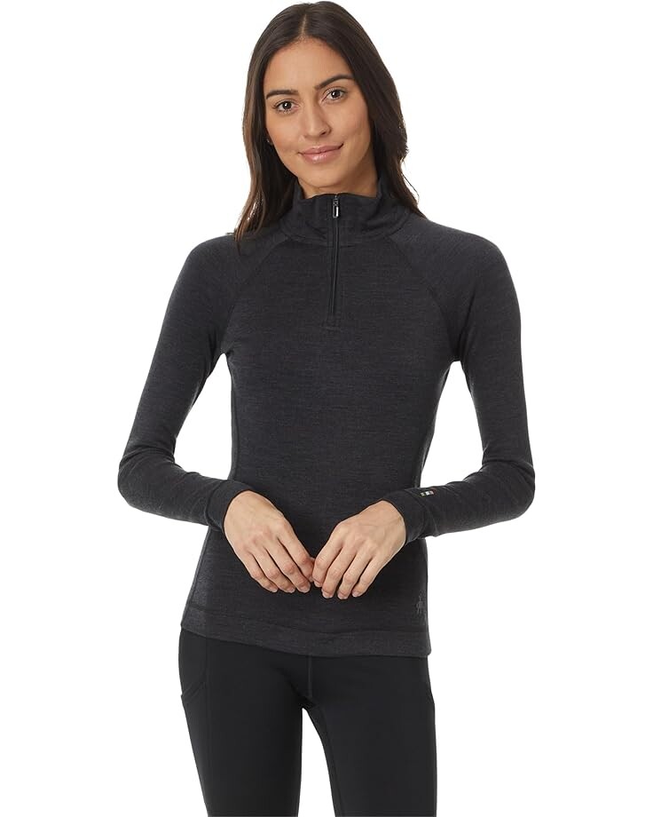 

Базовый слой Smartwool Classic Thermal Merino Base Layer 1/4 Zip, цвет Charcoal Heather